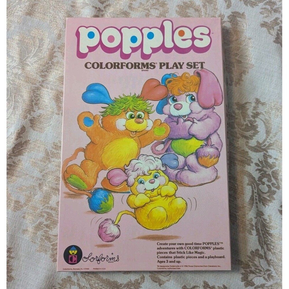 Popples Colorforms Play Set #691 1986 Complete Vintage